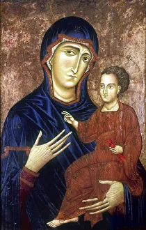 Madonna and Child. Berlinghiero (active by 1228, d1236) Italian artist. Tempera on wood Madonna and Child. Berlinghiero (active by 1228, d1236) Italian artist. Tempera on wood