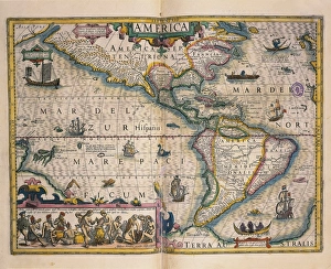 Map of America by Gerardo Mercatore, 1512-1594 Map of America by Gerardo Mercatore, 1512-1594
