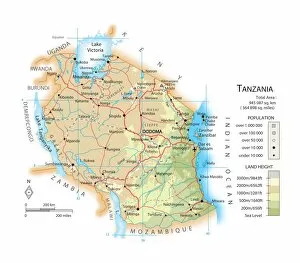 Maps Collection: Map of Tanzania
