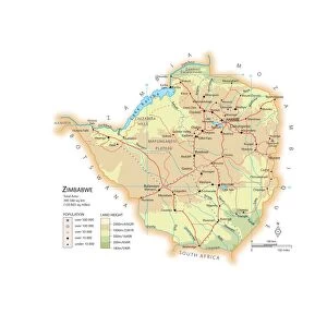 Maps Collection: Map of Zimbabwe