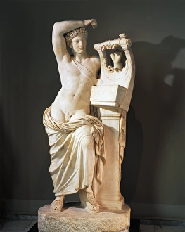 Marble statue of Apollo Citharoedus, from Frigidarium of Baths of Faustina at Miletus, Turkey Marble statue of Apollo Citharoedus, from Frigidarium of Baths of Faustina at Miletus, Turkey
