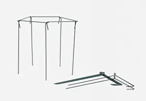 Metal link stakes made into support and separate link stakes Metal link stakes made into support and separate link stakes