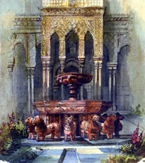 Moorish Fountain. Pen and watercolour. Aurore Amadine Lucie Dupin (1804-1876 Moorish Fountain. Pen and watercolour. Aurore Amadine Lucie Dupin (1804-1876