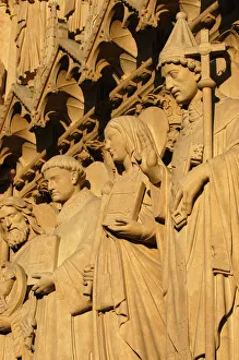 Notre Dame of Paris cathedral facade sculptures Notre Dame of Paris cathedral facade sculptures