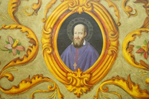 Painting of Saint-Francois of Sales in Saint-Francois of Sales church Painting of Saint-Francois of Sales in Saint-Francois of Sales church