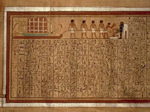 Papyrus of the Book of the Dead hieroglyphs and polychrome illustrations from the tomb of Kha at Thebes Papyrus of the Book of the Dead hieroglyphs and polychrome illustrations from the tomb of Kha at Thebes
