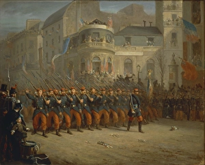 Parade of veterans of Crimean War in Paris in December 1855, painting by Emanuel Masse Parade of veterans of Crimean War in Paris in December 1855, painting by Emanuel Masse