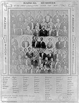 Photomontage of radical members of the first South Carolina legislature after the Photomontage of radical members of the first South Carolina legislature after the