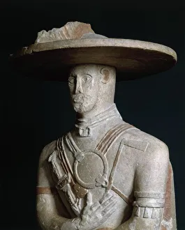 Piceni, Italic civilizations, Warrior Capestrano, limestone sculpture from necropolis of Piceni, Italic civilizations, Warrior Capestrano, limestone sculpture from necropolis of