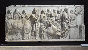 Relief with scene of double sacrifice from Rome Relief with scene of double sacrifice from Rome