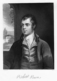 Robert Burns (1759-176) Scottish poet, late 18th century. At the centre left is the Robert Burns (1759-176) Scottish poet, late 18th century. At the centre left is the