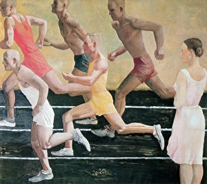 Running, Alexander Alexandrovich Deyneka (Dieneka - 1899-1969) Russian modernist Running, Alexander Alexandrovich Deyneka (Dieneka - 1899-1969) Russian modernist