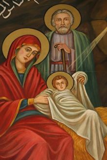 Saint Anthony coptic church nativity painting Saint Anthony coptic church nativity painting