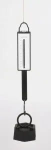Physics Experiment Prints: Newton meter pulled by weight