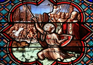 Senlis cathedral stained glass window Senlis cathedral stained glass window