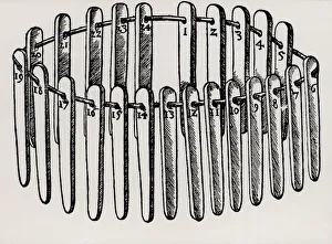 A set of 24 touch needles. These were made of the purest obtainable gold and each A set of 24 touch needles. These were made of the purest obtainable gold and each