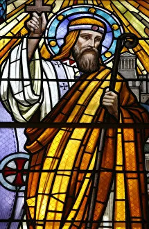 Stained glass in Saint-Pothin church Stained glass in Saint-Pothin church