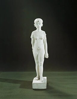 Statuette representing Nefertiti (circa 1370-1330 B.C.), great royal wife of the Pharaoh Akhenaten (Amenhotep IV) Statuette representing Nefertiti (circa 1370-1330 B.C.), great royal wife of the Pharaoh Akhenaten (Amenhotep IV)