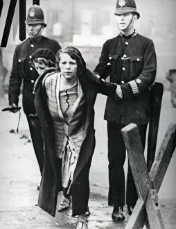 Images Dated 1st January 1912: Suffragette arrested by police