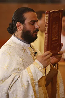 Sunday mass in Haifa melkite cathedral Sunday mass in Haifa melkite cathedral