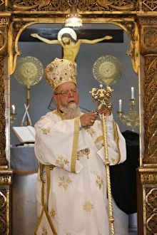 Sunday mass in Haifa melkite cathedral celebrated by bishop Elias Chacour Sunday mass in Haifa melkite cathedral celebrated by bishop Elias Chacour