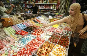 Sweet shop in Jerusalem old city market Sweet shop in Jerusalem old city market