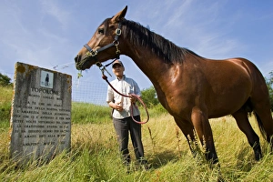 Tomb of the Horse Topolone with the Jokey Canapino Who Was His Owner and Trainer Tomb of the Horse Topolone with the Jokey Canapino Who Was His Owner and Trainer