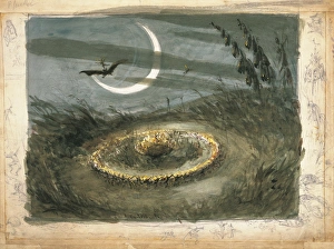 United Kingdom, England, London, Ring of Fairies Dancing in the Moonlight by George United Kingdom, England, London, Ring of Fairies Dancing in the Moonlight by George