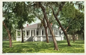 Prints of Beauvoir, Home of Jefferson Davis, near Biloxi, Miss. Postcard. 1901, Beauvoir, Home of Jefferson Davis, near Biloxi, Miss. Postcard Vintage Postcard Prints: Beauvoir Print, Jefferson Davis' Home near Biloxi