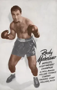 Prints of Rocky Marciano Postcard. Rocky Marciano Postcard Vintage Postcard Prints: Rocky Marciano Vintage Boxing Print