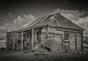 Abandoned hut, Edens creek, Palana, Flinders Island, Bass Strait, Tasmania, Australia Abandoned hut, Edens creek, Palana, Flinders Island, Bass Strait, Tasmania, Australia