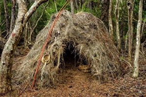 Aboriginal Shelter at Melaleuca, Southwest Tasmania Aboriginal Shelter at Melaleuca, Southwest Tasmania