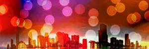 An abstract view of the Gold Coast skyline water reflection An abstract view of the Gold Coast skyline water reflection