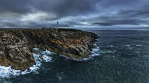Aerial view of Cape Willoughby Lighthouse, Kangaroo Island, South Australia Aerial view of Cape Willoughby Lighthouse, Kangaroo Island, South Australia