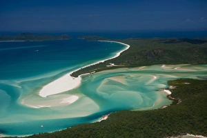 Aerial view of Whitehaven in the Whitsunday Islands, Queensland, Australia Aerial view of Whitehaven in the Whitsunday Islands, Queensland, Australia