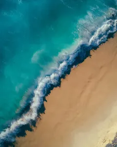 Coastal Split Aerial Print