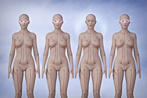 ai, alone in crowd, android, artificial intelligence, augmented reality, bald, bionic ai, alone in crowd, android, artificial intelligence, augmented reality, bald, bionic