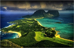 Areial view from near Mount Eliza on Lord Howe Island Areial view from near Mount Eliza on Lord Howe Island