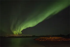Aurora Borealis at night, Lofoten Peninsular, Norway Aurora Borealis at night, Lofoten Peninsular, Norway