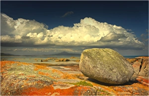 Balanced rocks at Sawyers Beach, Flinders Island, Bass Strait, Tasmania Balanced rocks at Sawyers Beach, Flinders Island, Bass Strait, Tasmania