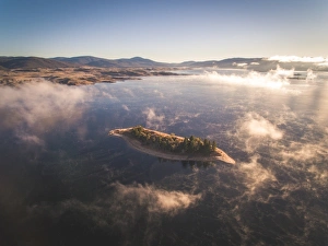Birds Eye view Lake Jindabyne Birds Eye view Lake Jindabyne