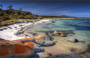 Blue Rocks, an area of coastline just north of Whitemark, Flinders Island, Bass Strait Blue Rocks, an area of coastline just north of Whitemark, Flinders Island, Bass Strait
