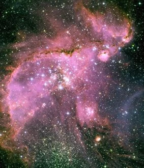 Images Dated 10th November 2005: Brilliant, Hot, Young Stars Shine in the Small Magellanic Cloud