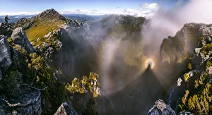 Brocken Spectre at the top of Dorado Peak in Western Arthurs Range Brocken Spectre at the top of Dorado Peak in Western Arthurs Range