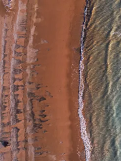 Broome beach photographed from directly above, Australia Broome beach photographed from directly above, Australia