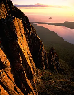Cliffs overlooking New River Lagoon and Southern Ocean, sunset Cliffs overlooking New River Lagoon and Southern Ocean, sunset