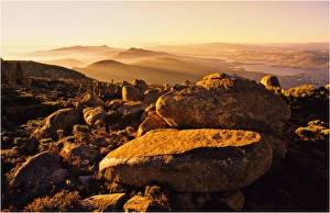 Dusk on the summit of Mount Wellington, Hobart Tasmania Dusk on the summit of Mount Wellington, Hobart Tasmania