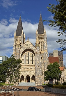 Facade of the Gothic Revival St Johns Cathedral Facade of the Gothic Revival St Johns Cathedral