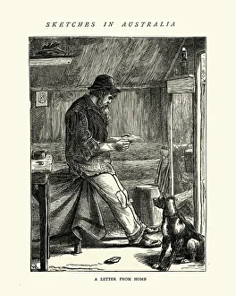 Historical australia/immigrant australia reading letter home Historical australia/immigrant australia reading letter home