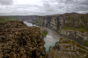 Jokulsargljufur deep canyon and rocky terrain Jokulsargljufur deep canyon and rocky terrain